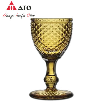 ATO Solid color Amber wine glass